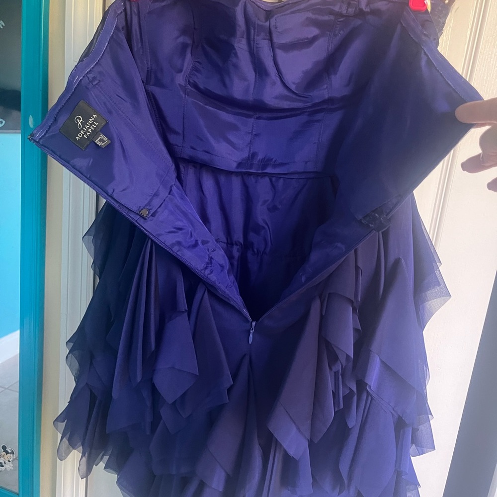 Adrianna Papell Dress Purple 6 
Party Cocktail Cruise Wedding - Picture 3 of 7